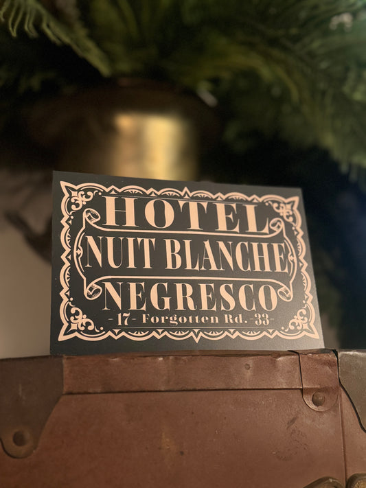 "Hotel Nuit Blanche Negresco" Print